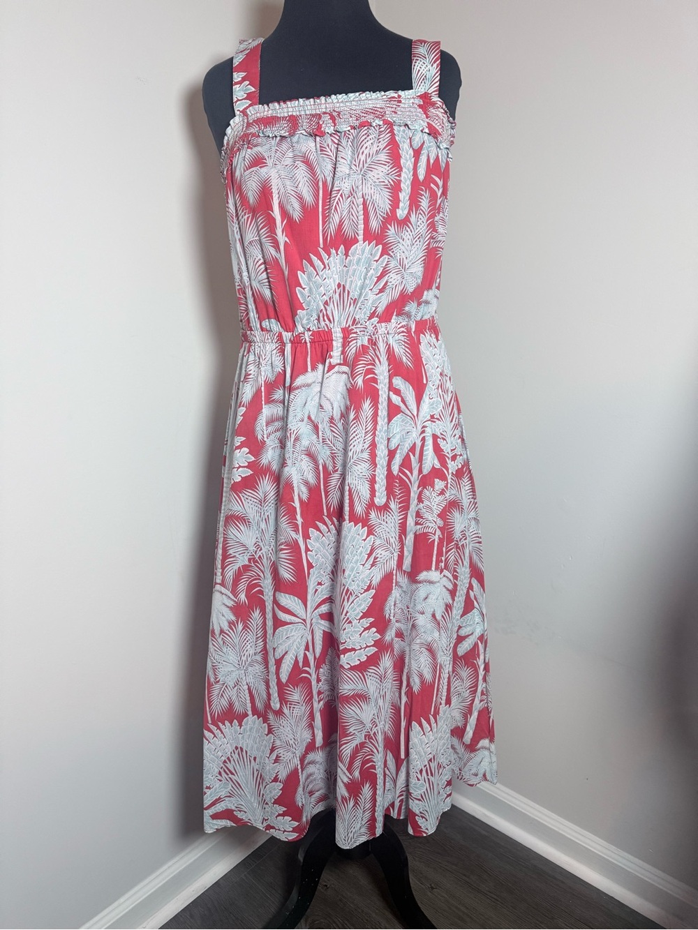 Talbots Tropical Palm Print Maxi Sundress Size 10